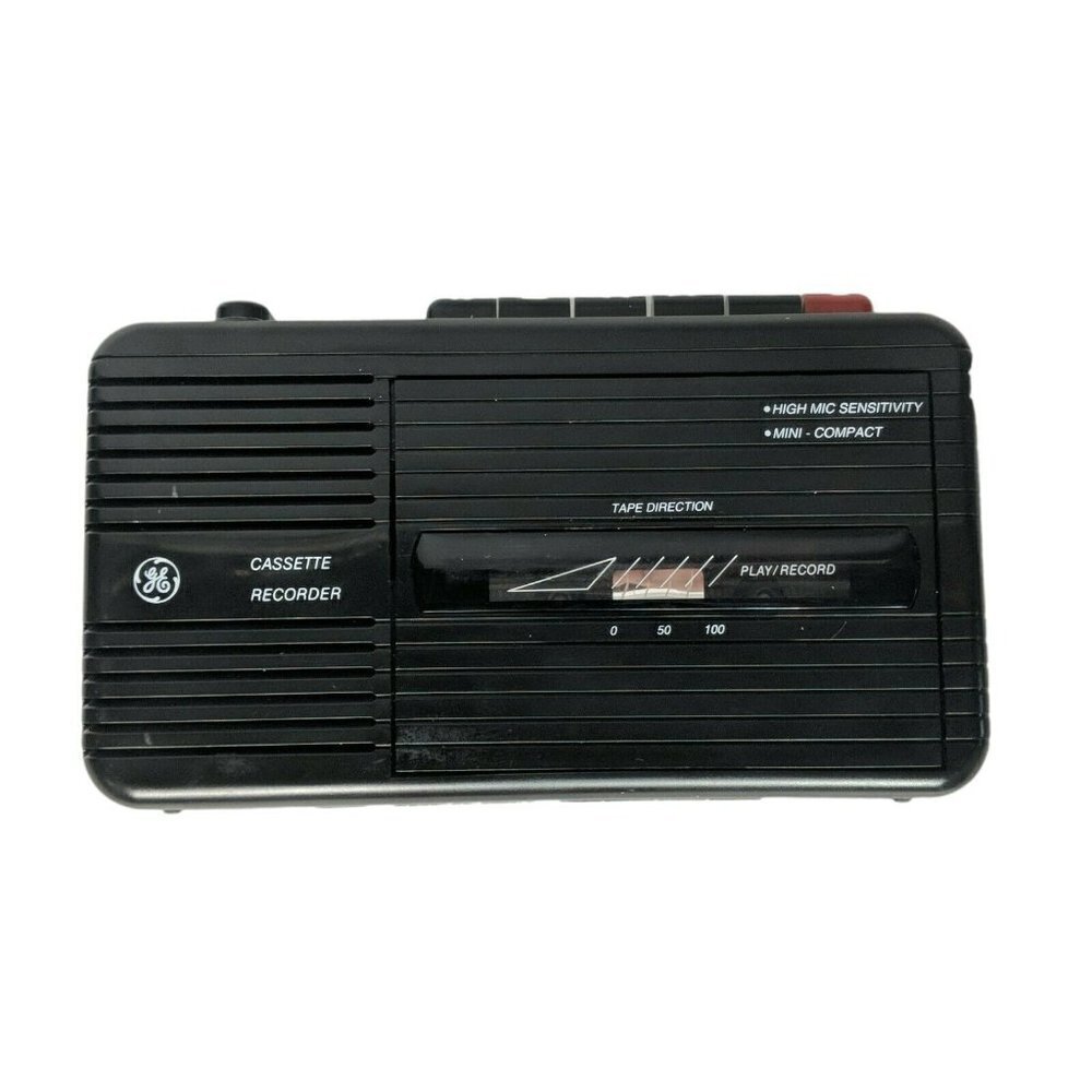 GE Portable Personal Cassette Recorder 3 5301B Black